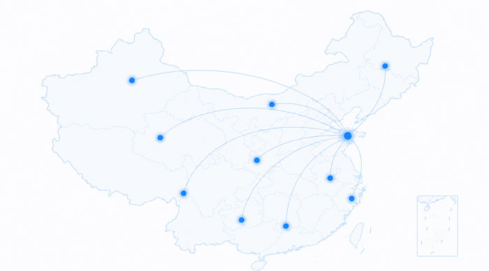 全国低空经济服务网络示意图